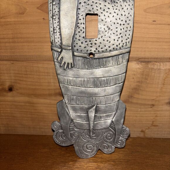 L.D.Rumm Metal Art Design Light Switch Plate Child Decor Rocket Space Bedroom - Picture 4 of 5